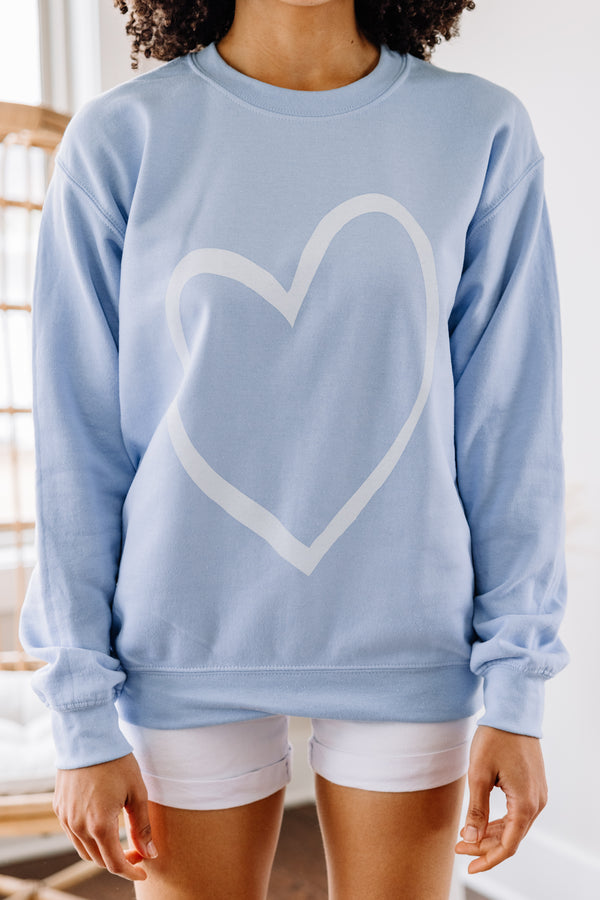 cute heart graphic sweatshirt