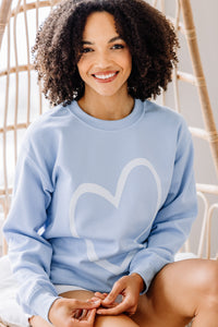 cute heart graphic sweatshirt