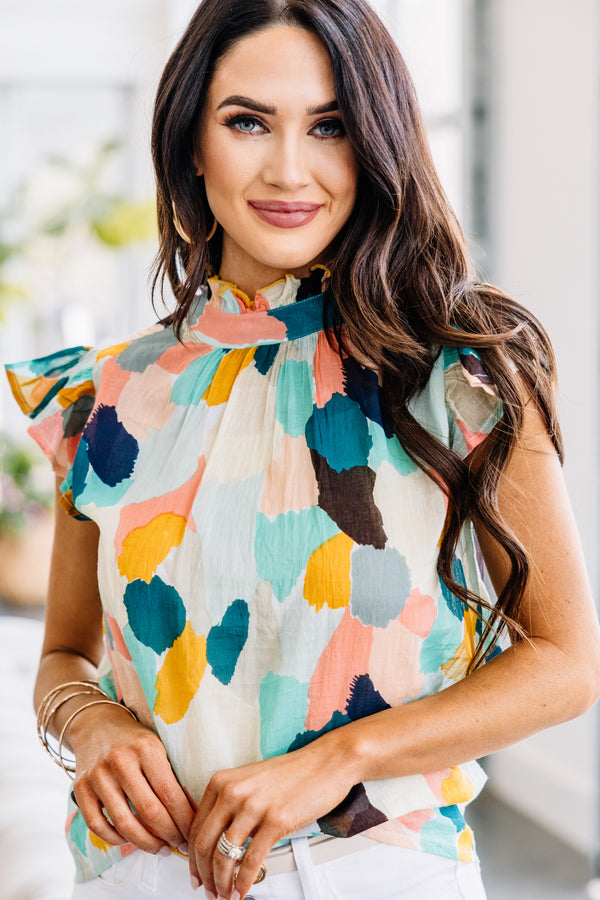 abstract colorful blouse