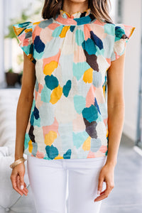 abstract colorful blouse