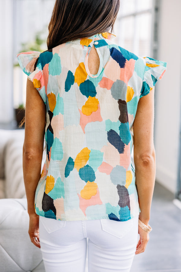 abstract colorful blouse