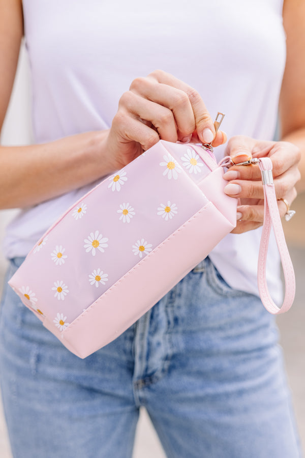 What A Vision Pink Daisy Makeup Pouch