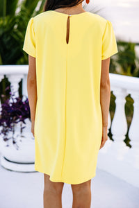From The Heart Yellow Shift Dress