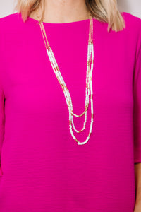 beaded multi-strand necklace