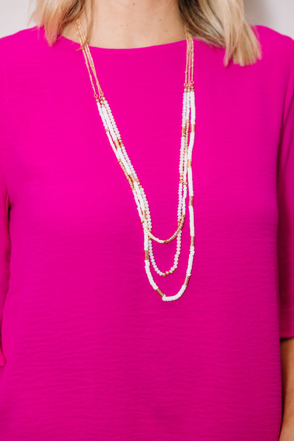 beaded multi-strand necklace