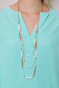 beaded multi-strand necklace