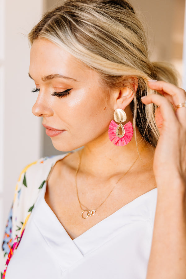 fringe fan earrings