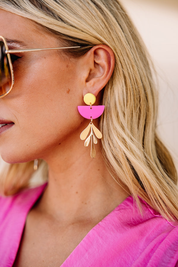 Show The World Pink Earrings