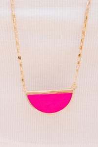 vibrant pink necklace