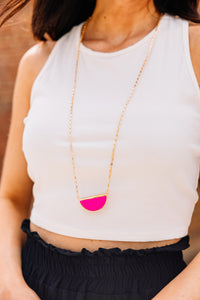 vibrant pink necklace