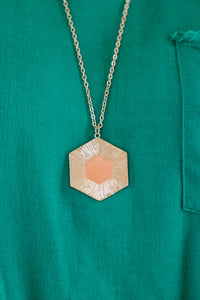 geometric gold necklace