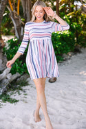 Comfy Coral Orange Striped Dress - Cute Striped Dresses – Shop the Mint