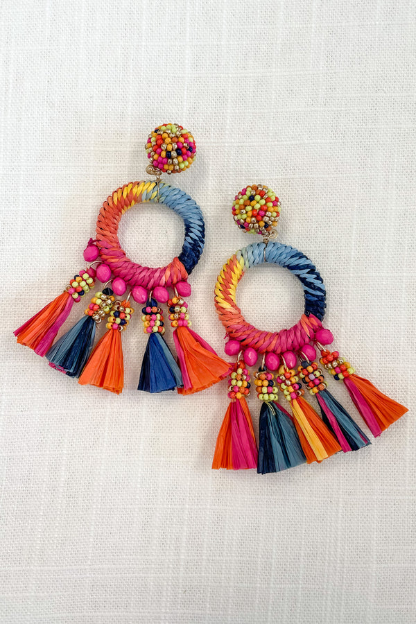 Bold Love Multi-colored Tassel Earrings