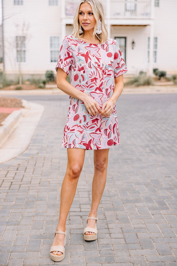 It's Your Day Red Bold Floral Dress
