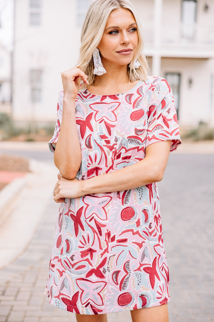 Bright Red Bold Floral Dress - Classic Dresses – Shop the Mint