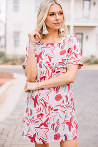 It's Your Day Red Bold Floral Dress