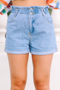 It's All So Simple Blue Paperbag Shorts