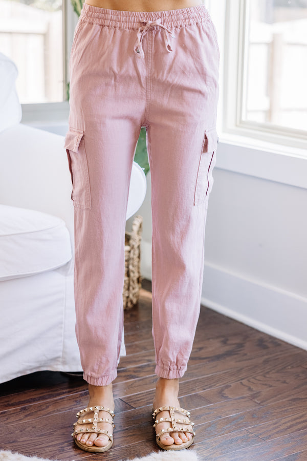 pink trendy joggers