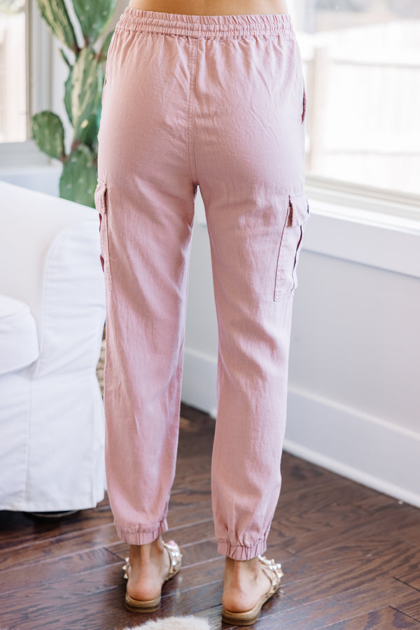 pink trendy joggers