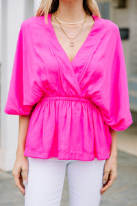 hot pink blouse
