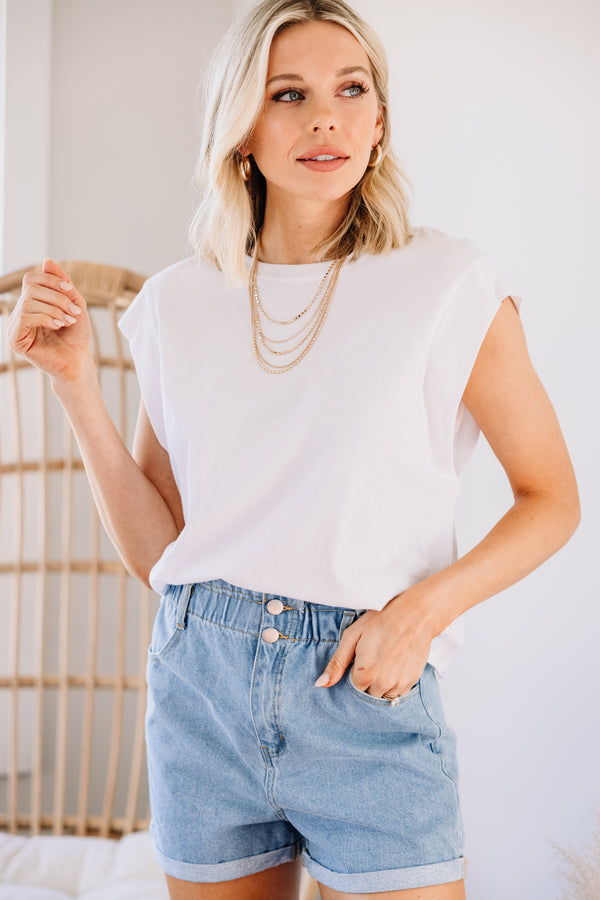 white muscle tee