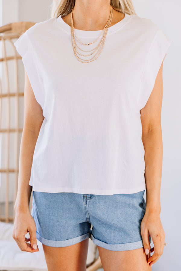 white muscle tee