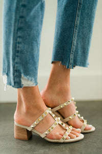 studded heeled sandals