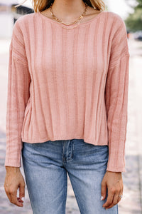 Create Your Look Blush Pink Ribbed Sweater