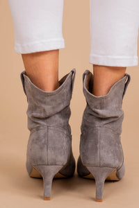 western inspired heeled booties