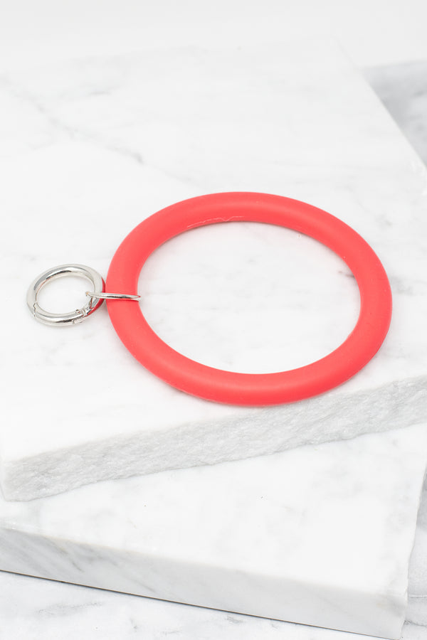 Here For The Fun Red Bracelet Key Ring