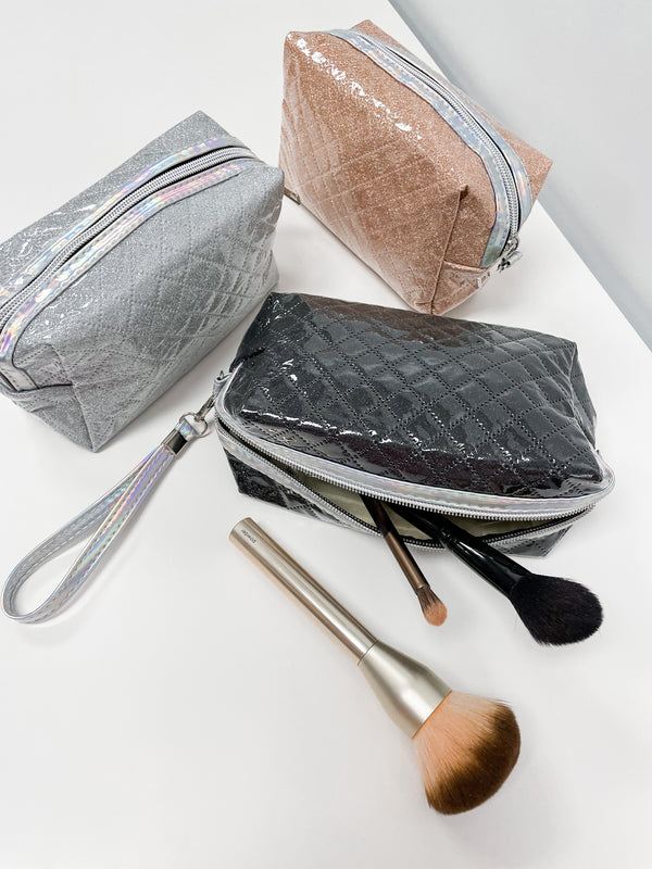 Get With It Black Glittery Make-up Case